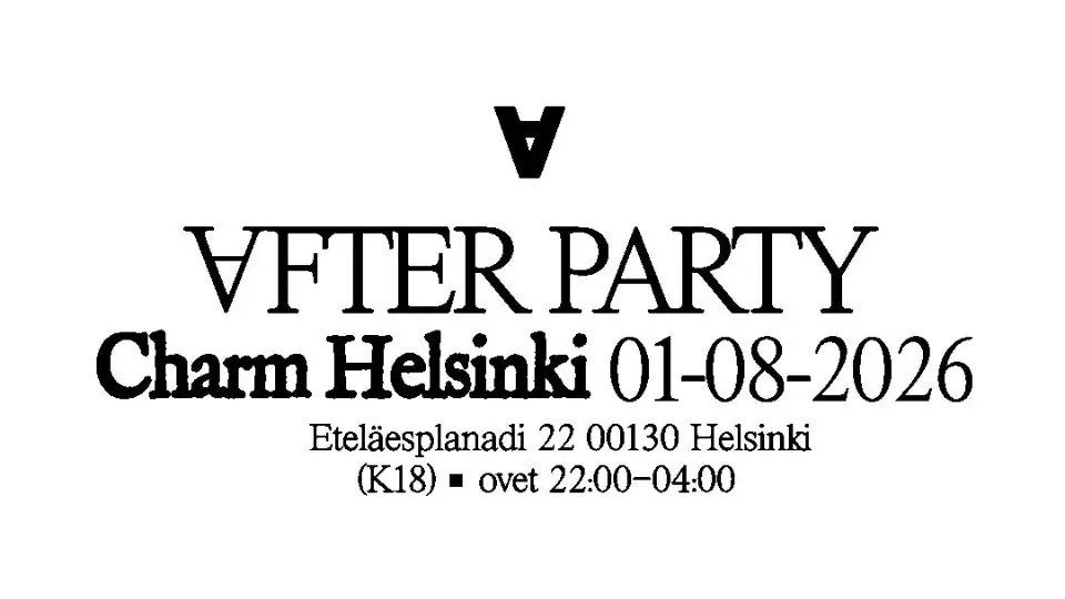 ARES Allas Live Official Afterparty | CHARM | SAT 1.8. — Charm Helsinki, Helsinki