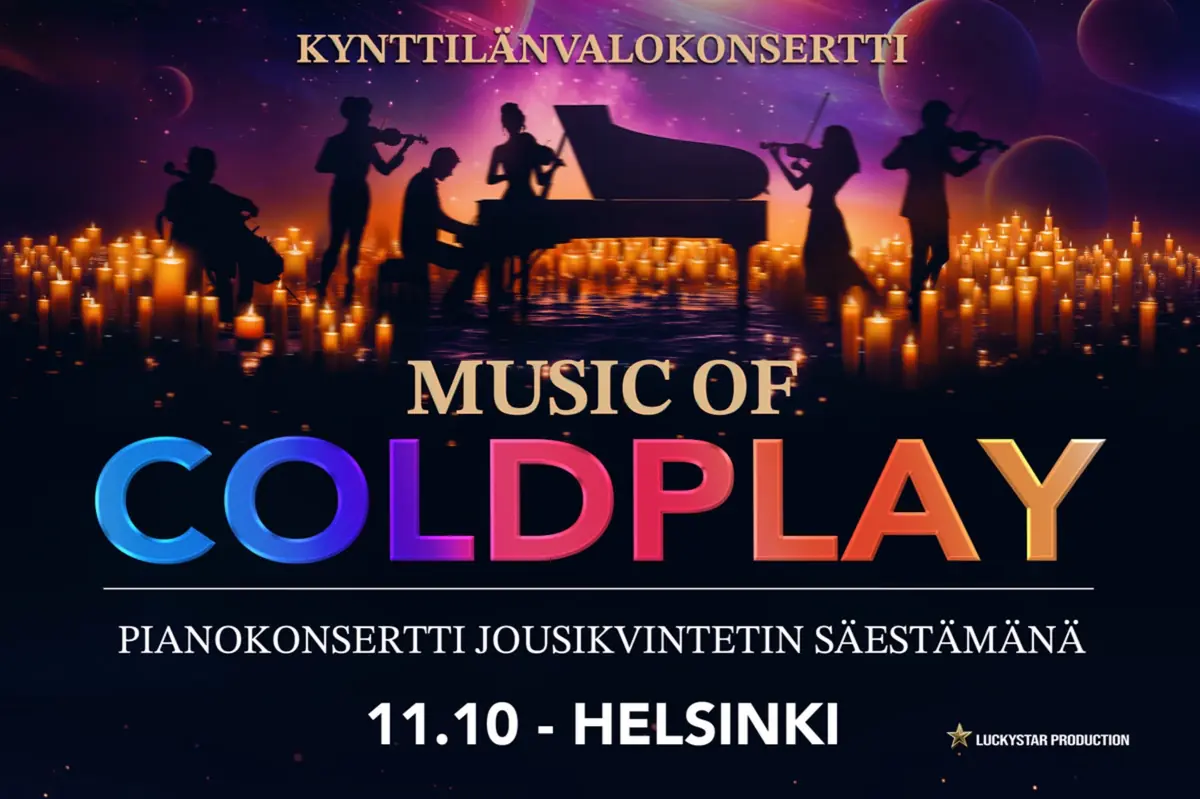 Coldplayn musiikkia – kynttilänvalokonsertti — Bio Rex Lasipalatsi, Helsinki